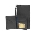 Ashlin Leather 2-Piece La Padula Ticket Wallet with Separate Passport Cover, Black-Perfect travel companion, with a beautifully crafted ticket wallet