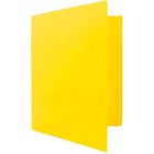 JAM Paper Plastic Heavy Duty Two Pocket Folders, Yellow, 108 Pack (383HYEB)-Finish: smooth