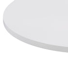 CorLiving DAW-510-T Adjustable Height Round Swivel-Top Table - White-Quality chrome hardware