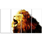 Designart Roaring Lion Canvas Art Print, 5 Panels, (PT2316-271)-Print