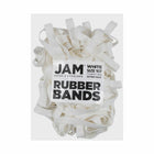 JAM Paper Colored Rubber Bands - Size 107 - 50 Pack - White-Color: White