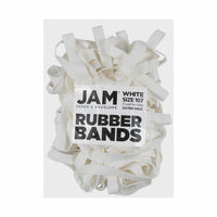 JAM Paper Colored Rubber Bands - Size 107 - 50 Pack - White-Color: White