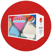 Sandtastik Classic Coloured Sand, 10 lb (4.5 kg) Box, Red-Fine grain with natural sparkle throughout