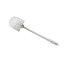 Vileda Round Plastic Toilet Bowl Brush - 13-1/2" x 10-1/4" x 16-1/2" - White-Plastic bowl brush