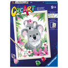 Ravensburger CreArt Koala Cuties Painting By Numbers Kit-Easy-to-see coloured outlines distinguish each section, helping kids achieve great results