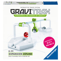 Ravensburger GraviTrax Zipline Accessory-What You Get: the GraviTrax Zipline Expansion comes with 1 zipline set, 1 long track, 2 medium tracks, and 3 short tracks. The perfect accessory for curious kids aged 8 and up looking to add some flair to their starter set.