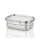 Minimal Stainlessss Steel Bento Box 1560 ml - Set of 2-Made from food grade stainless steel and silicone only