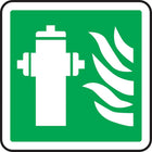 Accuform Signs Fire Hydrant Csa Safety Sign, 12" x 12", Aluminum, Pictogram-Display Type Bolt-On