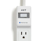 NXT Technologies 6-Outlet Surge Protector, 8' Cord, 900 Joules, White-Cord Length: 8ft