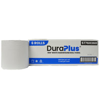 DuraPlus Hardwound Paper Towel - White - 800' - 6 Pack-Hardwound Paper Towel