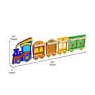 Flash Furniture Bright Beginnings Commercial Grade Wooden Train STEAM Wall System with 5 Accessory Panel Holders-No Tools Required to Add or Remove Wall Elements