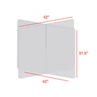 Mark Maker 4 Way Table Divider - 42" L x 42" W x 31.5" H - 1/4" clear acrylic - no pass throughs-Made from 1/4” clear acrylic.