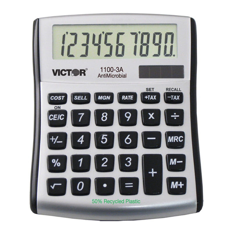 Victor 10-Digit Desktop Calculator - Silver/Black | staples.ca