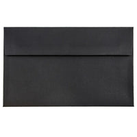 JAM Paper A9 Invitation Envelopes, 5.75 x 8.75, Black Linen Recycled, 250 Pack (900906807H)-Black linen recycled envelope