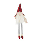 Mudpie Dangle Leg Gnome - Santa (40380006S)-Embellished cotton gnome with yarn beard and dangle legs.