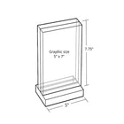 Azar Vertical Acrylic Block On Acrylic Base, 5" x 7" (104510)-Clear Acrylic