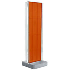 Azar Displays 2-Sided Pegboard Floor Display, C-Channel Sides, Studio Base, Orange (700778-ORG)-Pegboard display fixture