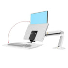 North Bayou 24"-35" Sit-Stand Desktop Workstation with USB Port - White (FC40-W)-Weight Capacity: 4.4 - 33 lbs