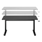 TygerClaw 24"W Manual Sit-Stand Desk - Black-Detachable crank that can manually drive the desk at any position you want and save space when not in use