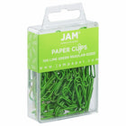JAM Paper Colored Standard 1" Paper Clips - Lime Green - 2 Packs of 100-Quantity: 2/pack ( 100 per box )