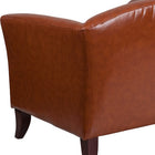 Flash Furniture HERCULES Imperial Series Cognac Leather Loveseat-Slightly Curved Seat and Back