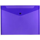 JAM Paper Plastic Envelopes with Snap Closure, Letter Booklet, 9.75 x 13, Purple Poly, 12 Pack (218S0PU)-Purple Plastic Snap Closure Letter Document Envelope