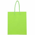 Jam Paper Glossy Gift Bags with Rope Handles - Medium - 8" x 4" x 10" - Lime Green - 100 Pack-Quantity: 100 per pack