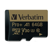 Verbatim 64GB Pro Plus 666X microSDXC UHS-I Memory Card with Adapter-A1 Application Performance Class - able to run mobile apps directly from card with Android Marshmallow and later OS