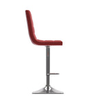 CorLiving DPU-954-B Adjustable Bonded Leather Barstool, Red and Chrome, 2 Pack-Heavy duty chrome frames