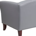 Flash Furniture HERCULES Imperial Series Grey Leather Loveseat-Sloping Arms