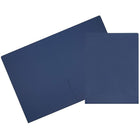 JAM Paper 2 Pocket Matte Cardstock Presentation Folder, Presidential Blue, 100 Pack (166632659C)-Presidential Blue Folder