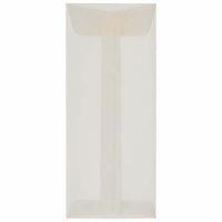 JAM Paper #10 Policy Business Translucent Vellum Envelopes - 4.125" x 9.5" - Clear - 25 Pack-Colour: Clear