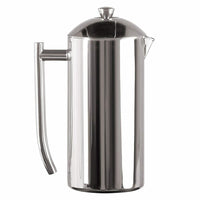 Frieling – Cafetière à piston en acier inoxydable poli 18/10, 36 oz (#0104)-Votre deuxième tasse de café ne sera plus jamais froide grâce à cette cafetière à piston en acier inoxydable.