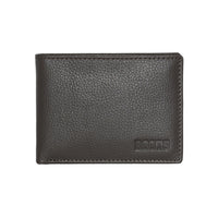 Roots Slimfold Wallet with Removable ID - Chocolate & Black-Chocolate and Black - Leather