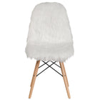 Flash Furniture Shaggy Dog White Accent Chair-Accent Side Chair