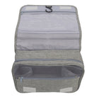 Nicci Deluxe Toiletry Bag - Grey-Clear plastic zip pocket to store wet items