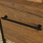 Sauder 60"W Iron City L-Desk - Checked Oak- Checked Oak® finish