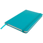 JAM Paper Hardcover Lined Notebook With Elastic Closure, Travel Size, 4 x 6 Journal, Caribbean Blue, 2/Pack (340528850g)-Sold Individually
