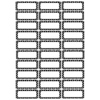 Ashley Magnetic Small Nameplates, Black and White Dots, 90 Pack-Great for identifying bins, lockers, desks