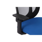Brassex Abel Desk Chair - Black/Blue-Breathable mesh backrest for better ventilation