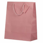 Jam Paper Gift Bags with Rope Handles - Large - 10" x 13" x 5" - Pink Matte - 100 Pack-Our giftbags are made from thick 85 lb cardstock that has a smooth matte paper finish and feature a soft rope handle with a blank gift tag