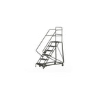 Tri-Arc Manufacturing Heavy Duty Safety Slope Ladder, No. of Steps: 6, Step Incline: 50 degree, Step Width: 24" (KDHS106246)-Frame Material: Steel