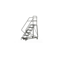 Tri-Arc Manufacturing Heavy Duty Safety Slope Ladder, No. of Steps: 6, Step Incline: 50 degree, Step Width: 24" (KDHS106246)-Frame Material: Steel