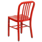 Flash Furniture Red Metal Indoor-Outdoor Chair-Red Powder Coat Finish