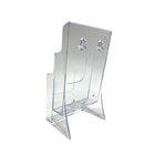 Futech 2-Bay Trifold Literature Holder - Acrylic - 4.25" W x 8.25" H x 4" D - 2 Pack (CTS0133)-1.5" Slot