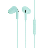 Basic Tech Wired In-Ear Earbuds with Volume Control and Mic - Mint-Wired in-ear earbuds