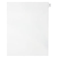 Mark Maker Legal Exhibit Index Tab White Single Tabs, 1/15th Cut, Letter Size, No Holes, Letter A, 25 Pack-White Single Tabs, 1/15th Cut