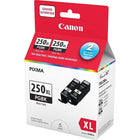 Canon PGI-250XL Black Ink Tank, Twin Pack-Black pigment ink produces sharp, highly detailed images and text