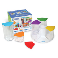 Learning Resources Create-a-Space 360 Crafts Center - Multicolor-Portable storage solution: Stay organized at home, work, or school with this convenient spinning school supplies organizer's big see-thru bins!