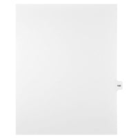 Mark Maker Legal Exhibit Index Tab White Single Tabs, 1/15th Cut, Letter Size, No Holes, Number 190, 25 Pack-White Single Tabs, 1/15th Cut